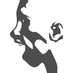 Human emotions expression vector illustration. Isolated avatar of the expressions face. Emotional head illustration. Shout of despair