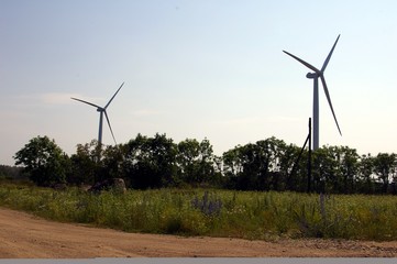 Wind Powered Electric Generators of Clean Energy 