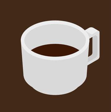 Espresso coffee cup vector isometric icon