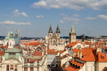 Naklejka na ściany i meble Overview of Prague City