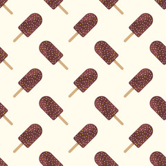 Seamless background image colorful watercolor texture popsicle pattern