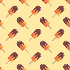 Seamless background image colorful watercolor texture popsicle pattern