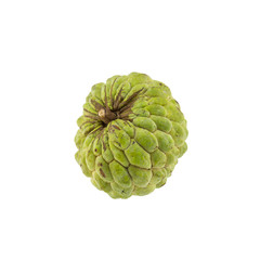 Custard apple isolated on white background.Clipping Path