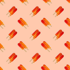 Seamless background image colorful watercolor texture popsicle pattern