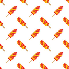 Seamless background image colorful watercolor texture popsicle pattern