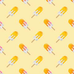 Seamless background image colorful watercolor texture popsicle pattern
