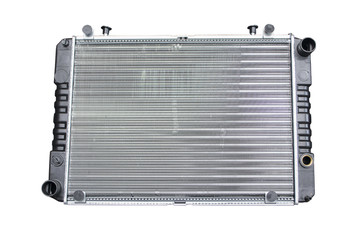 Fototapeta premium Car radiator isolated over white background