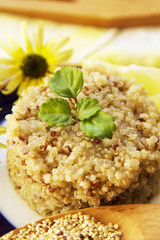 dish of quinoa cooked with pictures tablecloth