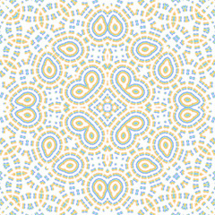 Abstract color pattern on white