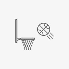 basketball hoop with ball © sheva_25