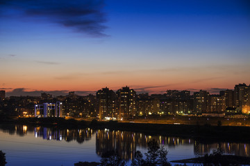 Evening lights of the city