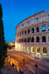 Fototapeta na wymiar Night view of the Colosseum amphitheatre