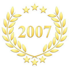 Lauriers 3 étoiles 2007 sur fond blanc