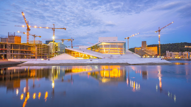 Opera House in Oslo city, Norway