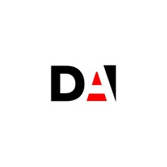 letter DA logo vector
