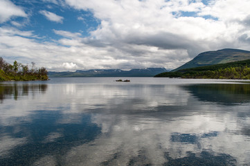 Lake Torneträsk in Abisko National Park in Sweden