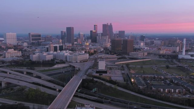 Atlanta Aerial v240 Flying low around old archives building before being imploded in early morning 3/5/17