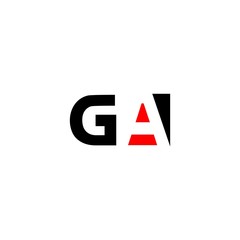 letter GA logo vector