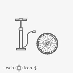 hand pump with bicycle wheel 