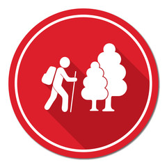Hiking icon illustration