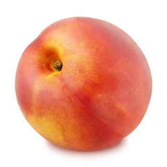 Fresh Ripe Nectarine Isolated on White Background
