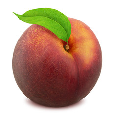 Fresh Ripe Nectarine with Clipping Path