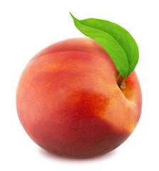 Fresh Ripe Nectarine with Clipping Path
