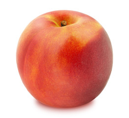Fresh Ripe Nectarine Isolated on White Background
