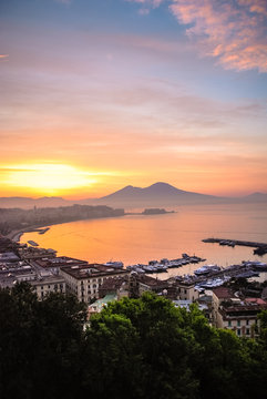 Sunrise over Naples, Italy