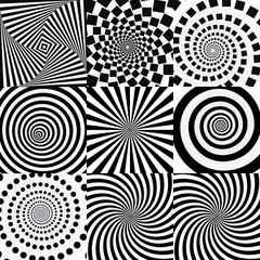 Spiral with vortex effect. Twisted futuristic effects.