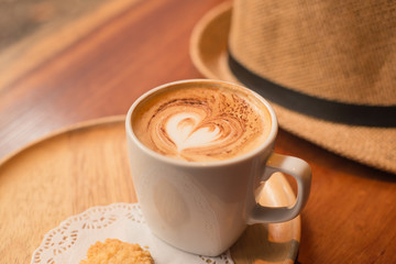 Hot coffee cappuccino