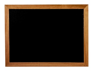 Wooden Frame with The Black Blackboard Background