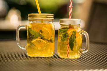 Refreshing ice drink prepared from fresh fruit.