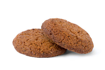 Oatmeal cookies isolated on white background