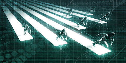 Team Running Together