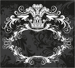 Decorative frame with crown