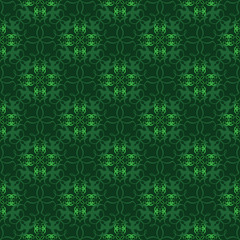 retro seamless wallpaper background vintage green spiral cross kaleidoscope vine flower