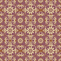 retro seamless wallpaper background round curve cross flower kaleidoscope