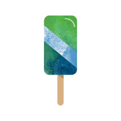 Colorful watercolor texture vector popsicle ice cream sweet summer dessert