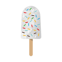 Colorful watercolor texture vector popsicle ice cream sweet summer dessert