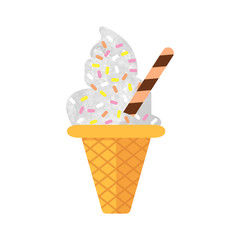 Colorful watercolor texture vector popsicle ice cream sweet summer dessert