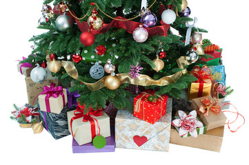gifts under Christmas tree
