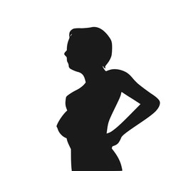 Sexy women silhouette. Fashion mannequin. Vector Illustration