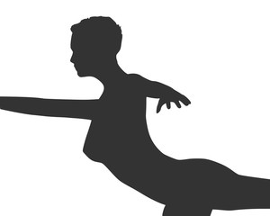 Silhouette of a dancing girl. Sexy women silhouette. Vector Illustration