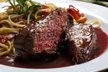Grilled beef steak