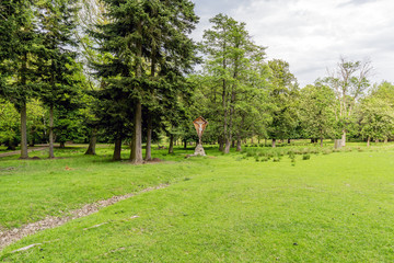 Forests hunting ground  in the village of Velke mezirici  in the Czech Republic