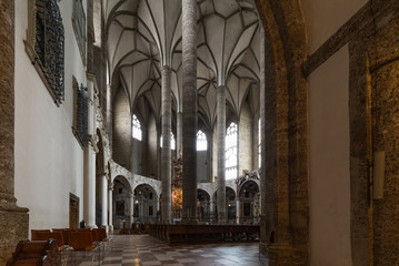 Fototapeta premium Visiting Franziskanerkirche church in Salzburg