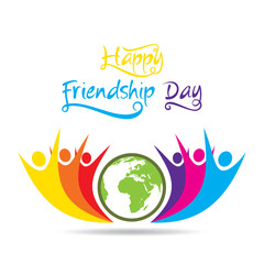 Fototapeta na wymiar happy friendship day poster design