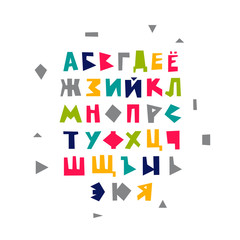 Vector geometric Russian alphabet