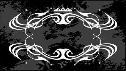 Decorative frame with crown